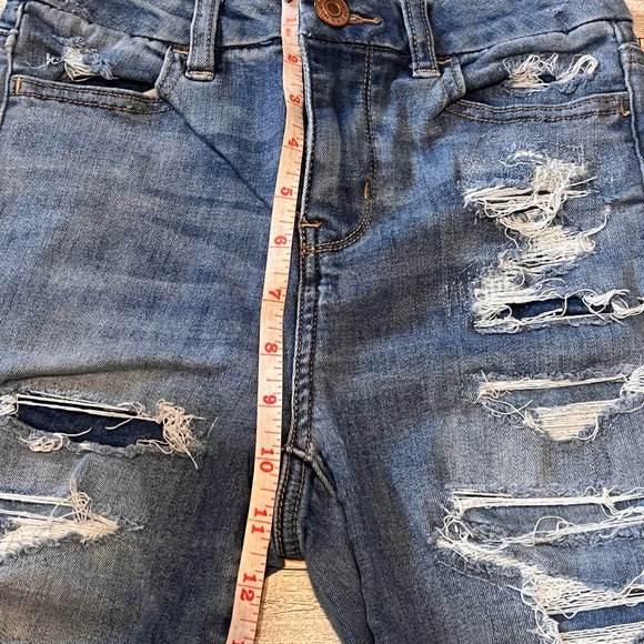American Eagle Next Level Stretch Curvy Hi Rise Jegging Distressed Women 0 Reg - Picture 3 of 14